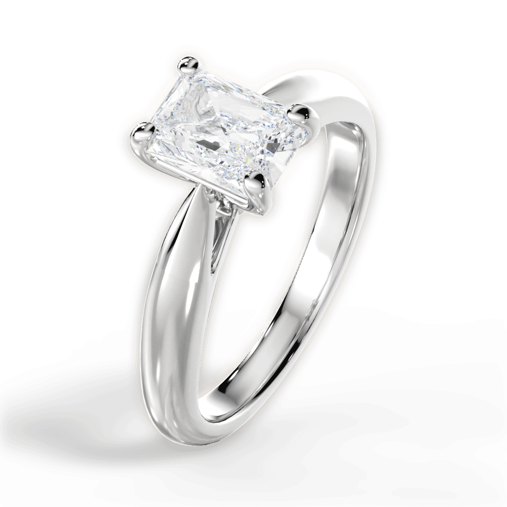 14kt White Gold/18kt White Gold/Platinum/radiant/side