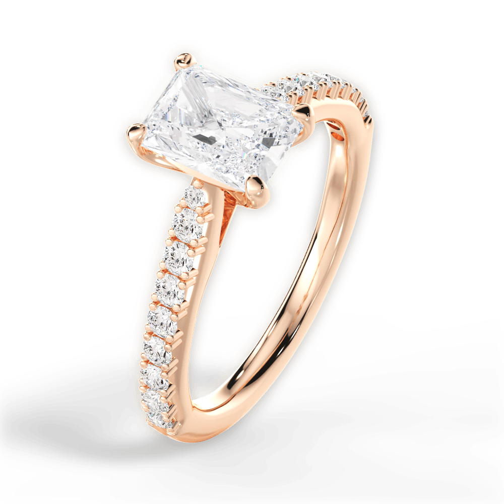 14kt Rose Gold/18kt Rose Gold/radiant/side