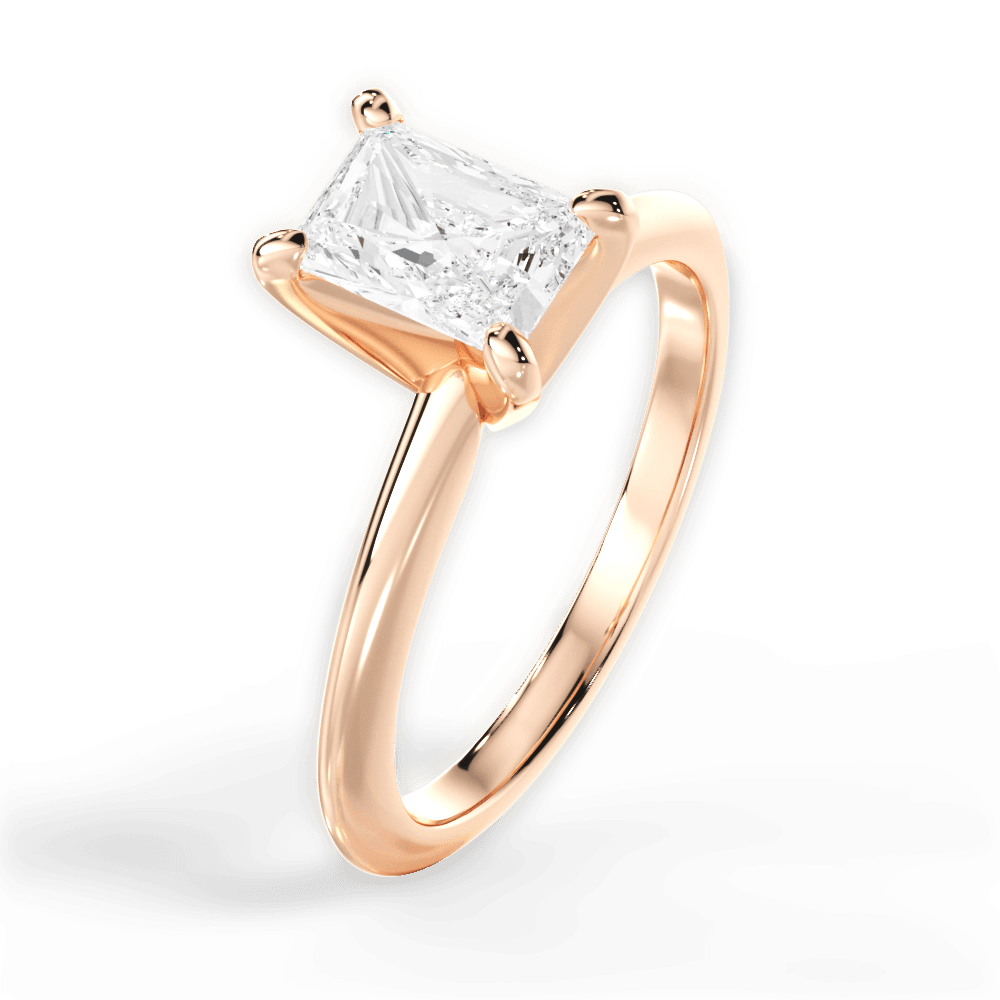 14kt Rose Gold/18kt Rose Gold/radiant/side