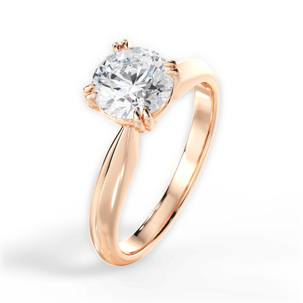 14kt Rose Gold/18kt Rose Gold/round/side