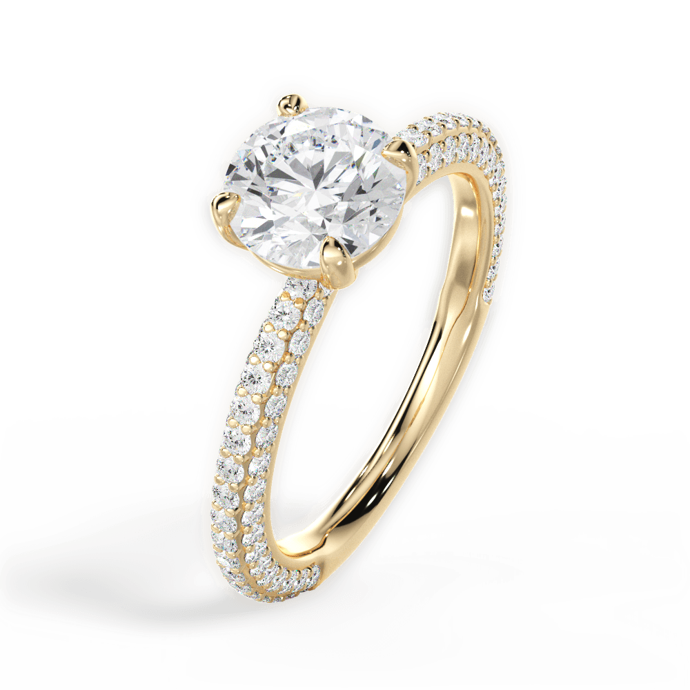 14kt Yellow Gold/18kt Yellow Gold/round/side