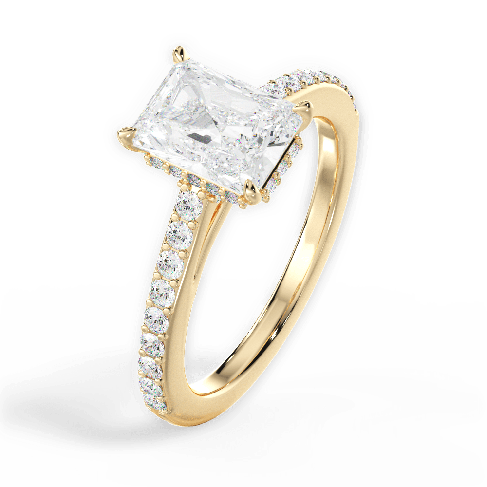 14kt Yellow Gold/18kt Yellow Gold/radiant/side
