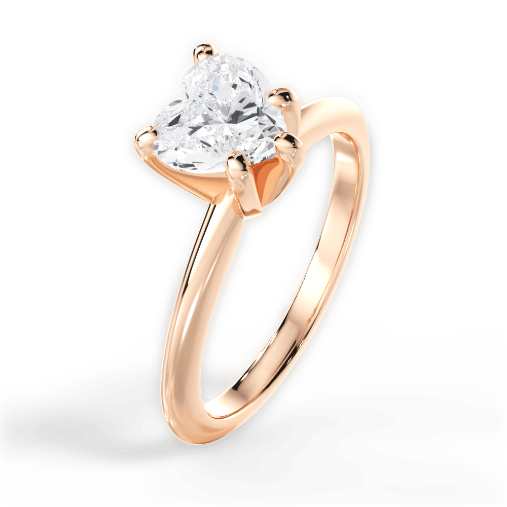 14kt Rose Gold/18kt Rose Gold/heart/side