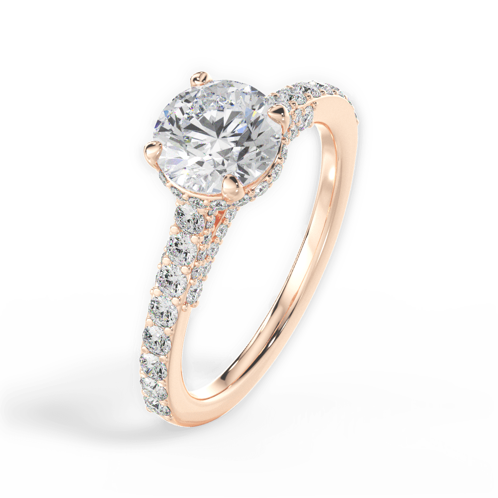 14kt Rose Gold/18kt Rose Gold/round/side