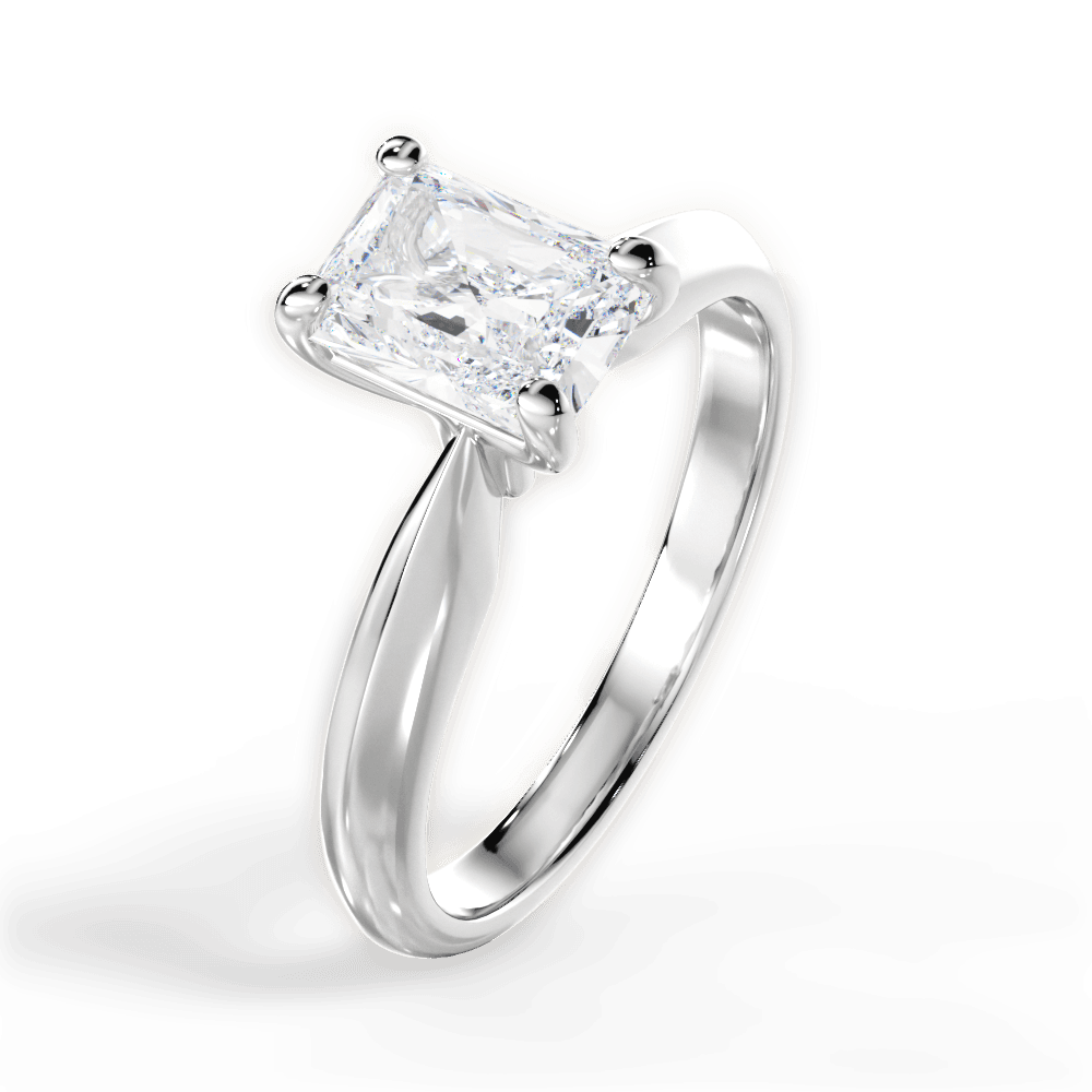 14kt White Gold/18kt White Gold/Platinum/radiant/side