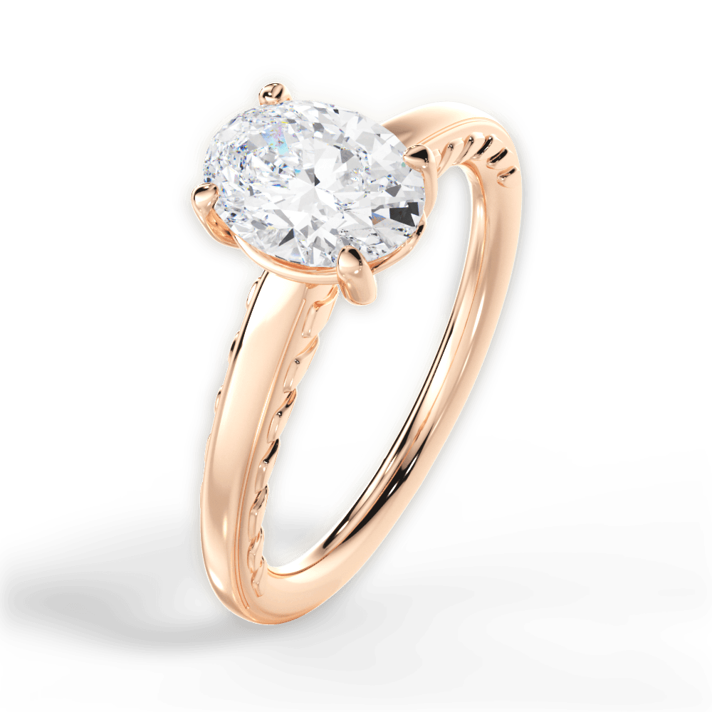 14kt Rose Gold/18kt Rose Gold/oval/side