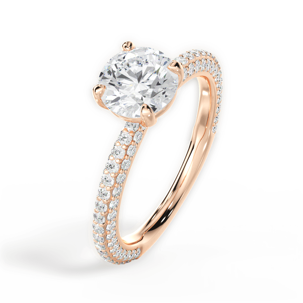 14kt Rose Gold/18kt Rose Gold/round/side