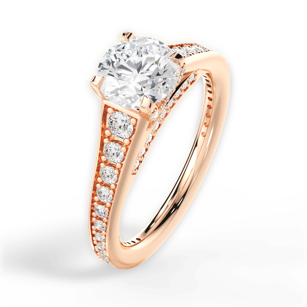 14kt Rose Gold/18kt Rose Gold/round/side