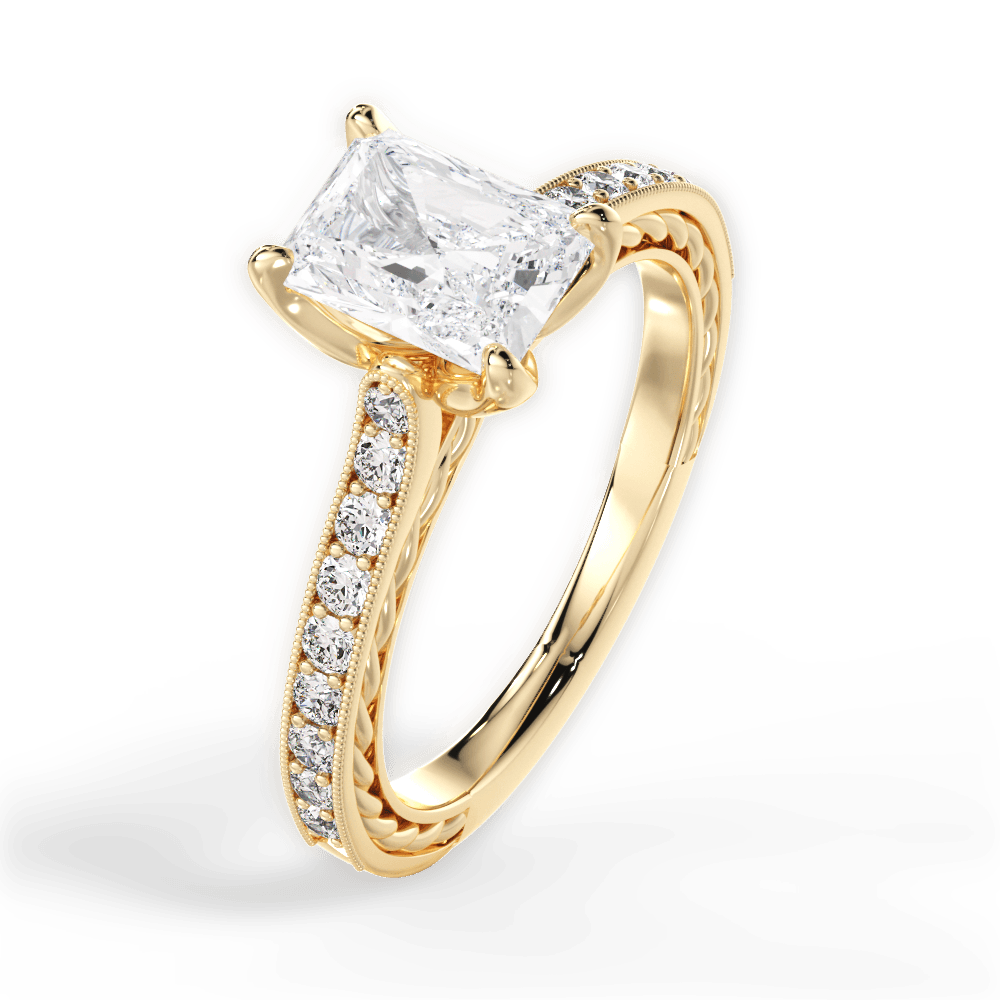 14kt Yellow Gold/18kt Yellow Gold/radiant/side