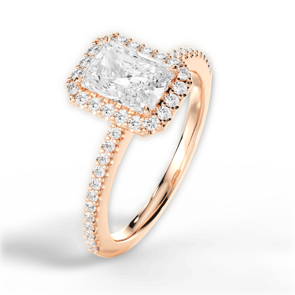 14kt Rose Gold/18kt Rose Gold/radiant/side