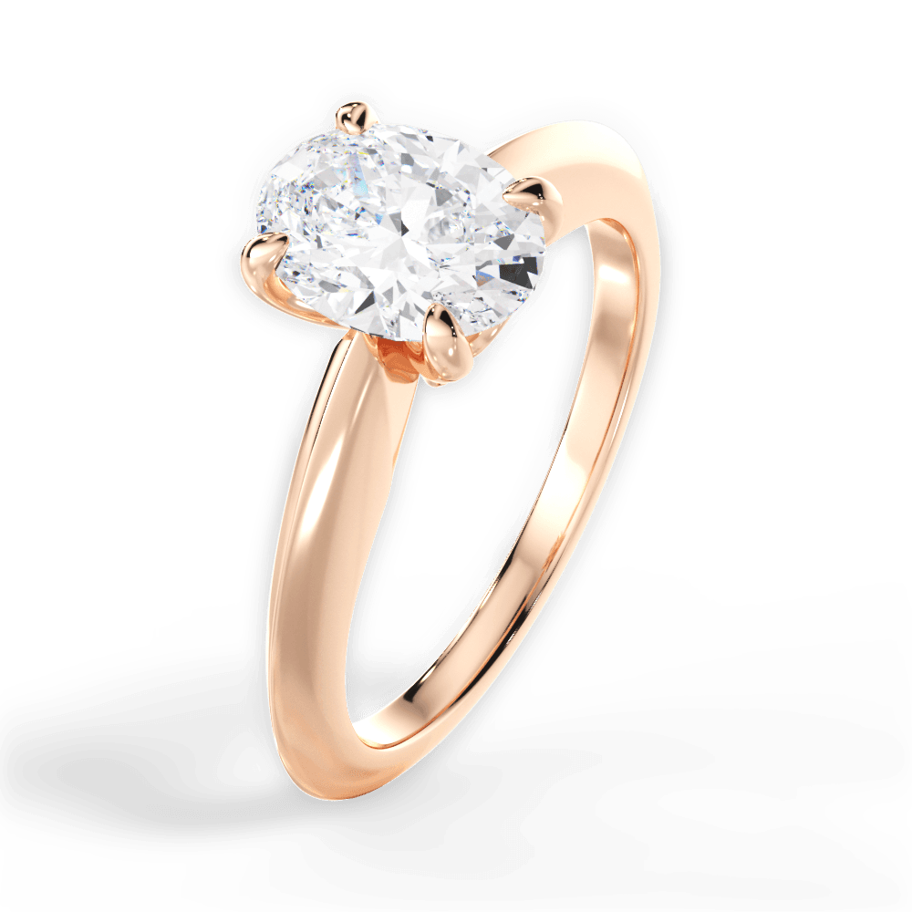14kt Rose Gold/18kt Rose Gold/oval/side