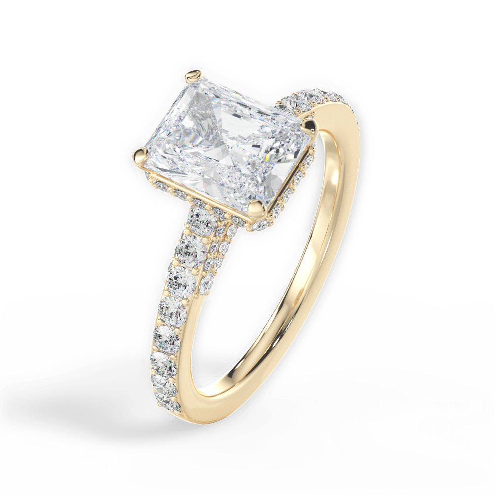 14kt Yellow Gold/18kt Yellow Gold/radiant/side