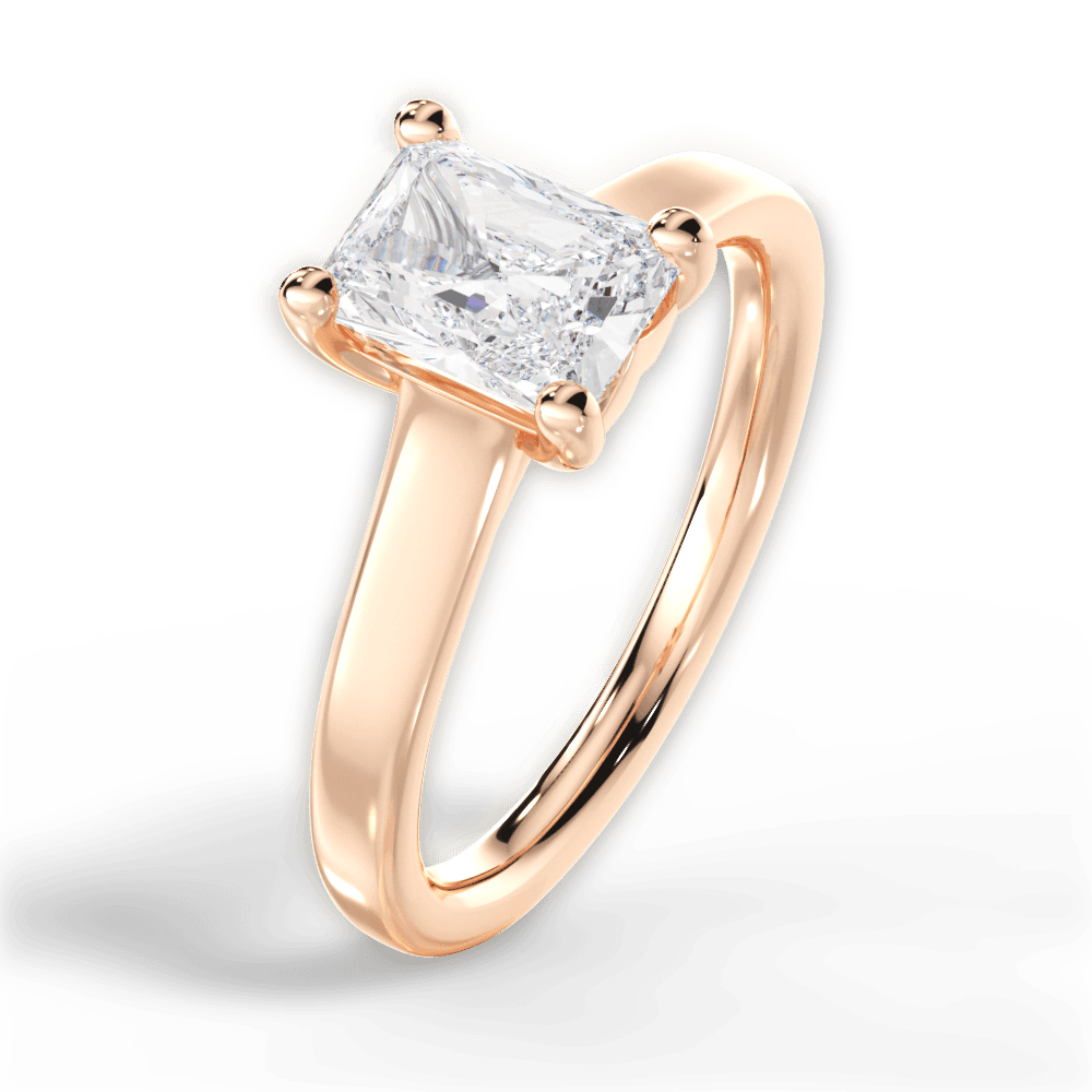 14kt Rose Gold/18kt Rose Gold/radiant/side
