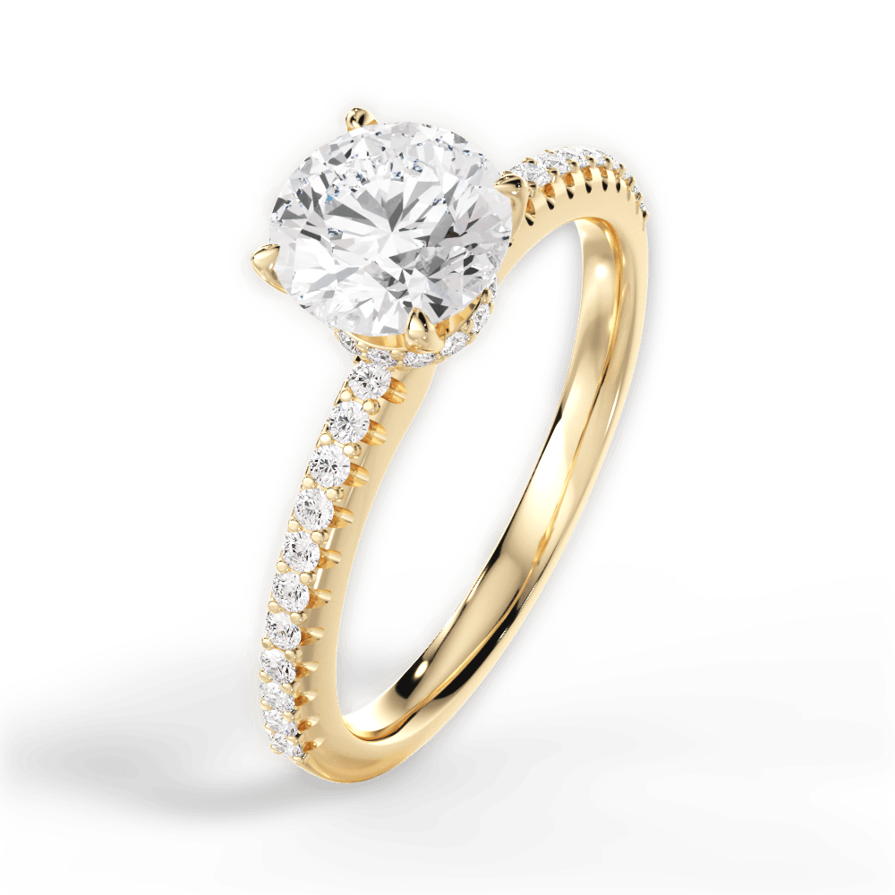 14kt Yellow Gold/18kt Yellow Gold/round/side