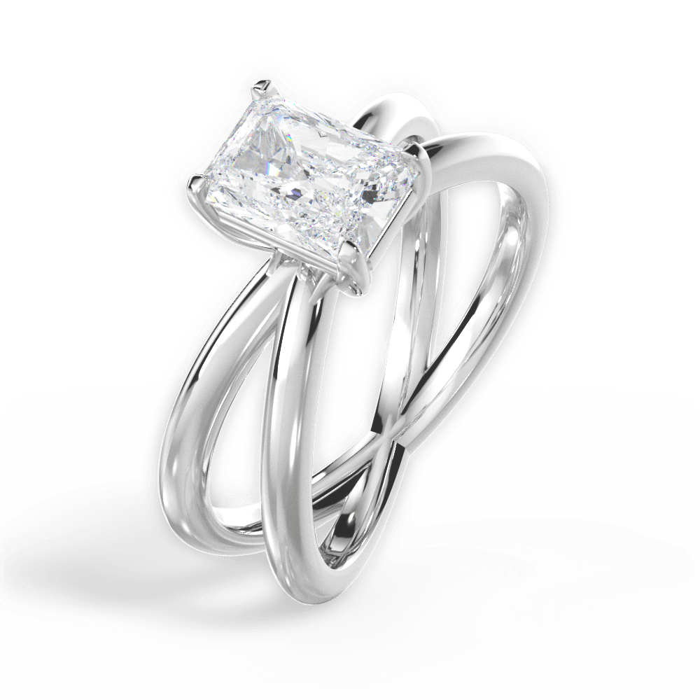 14kt White Gold/18kt White Gold/Platinum/radiant/side