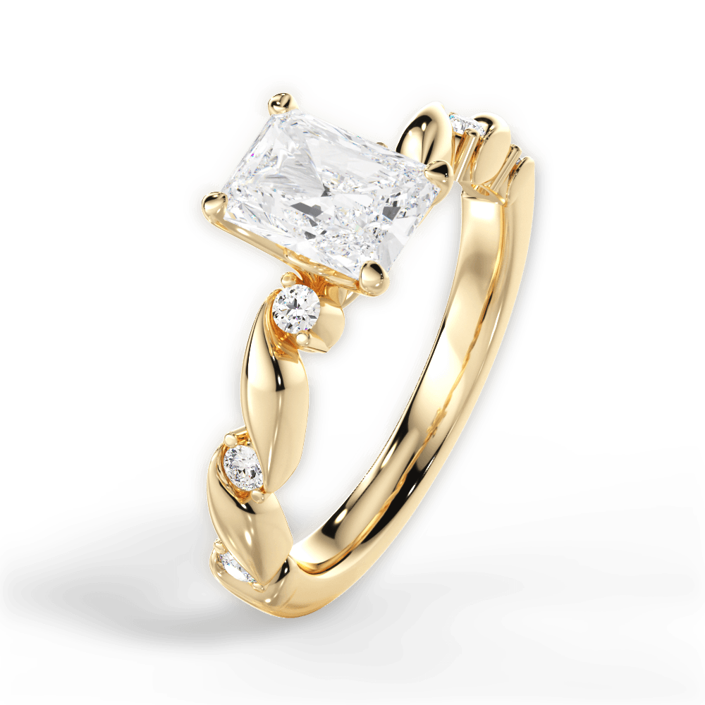 14kt Yellow Gold/18kt Yellow Gold/radiant/side