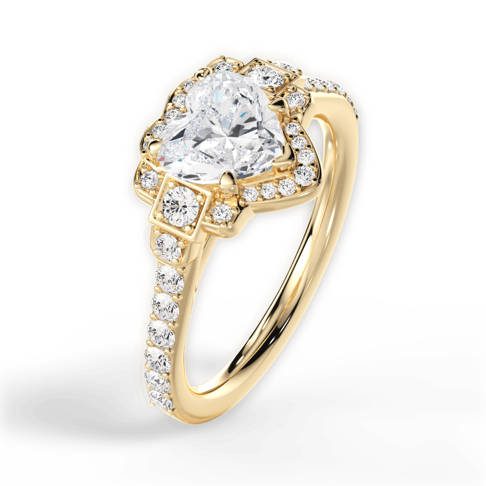 14kt Yellow Gold/18kt Yellow Gold/heart/side