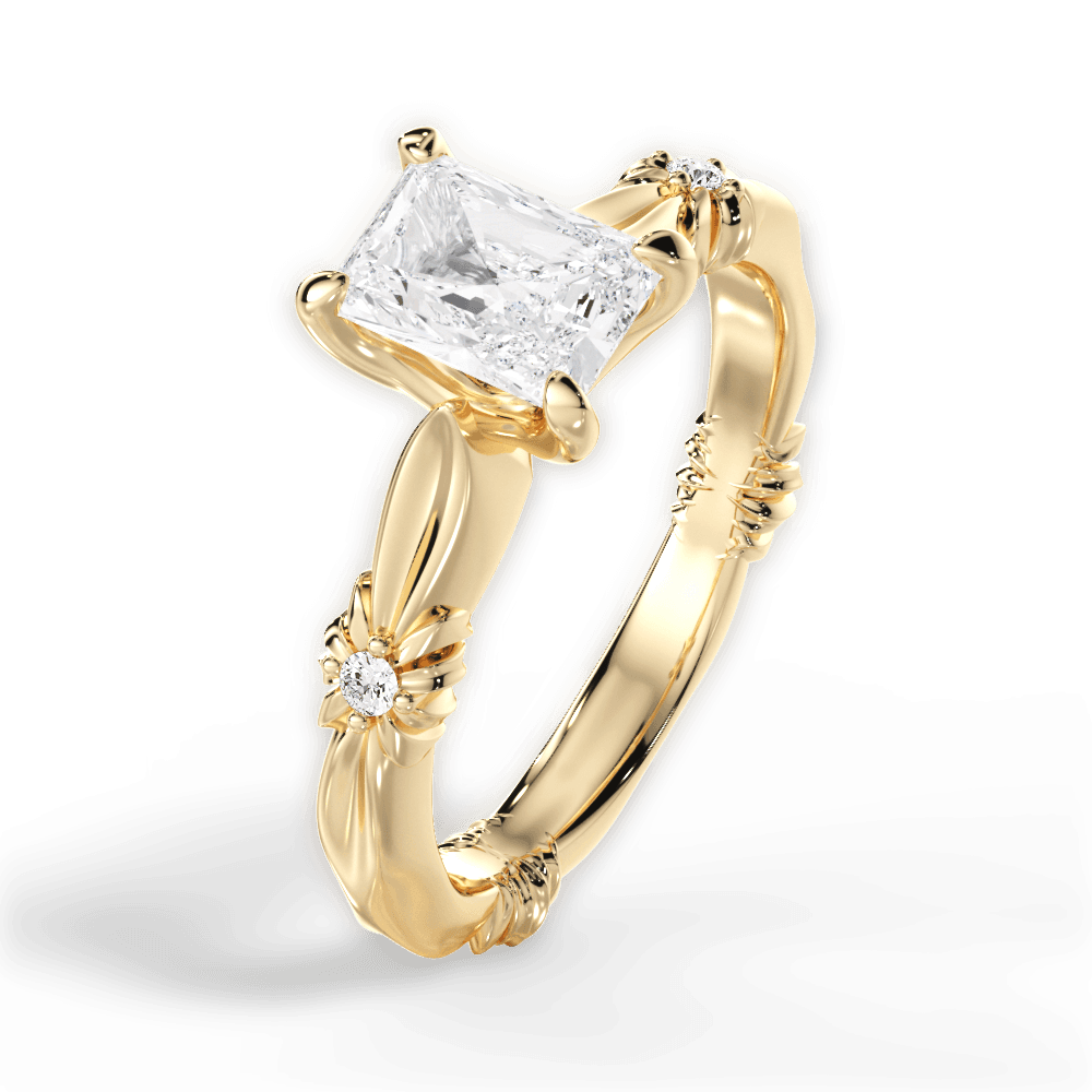 14kt Yellow Gold/18kt Yellow Gold/radiant/side
