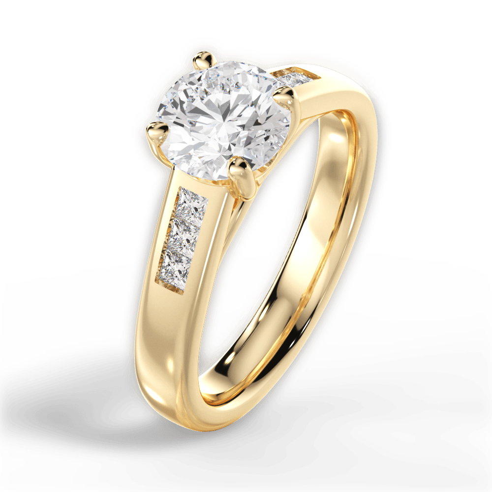 14kt Yellow Gold/18kt Yellow Gold/round/side