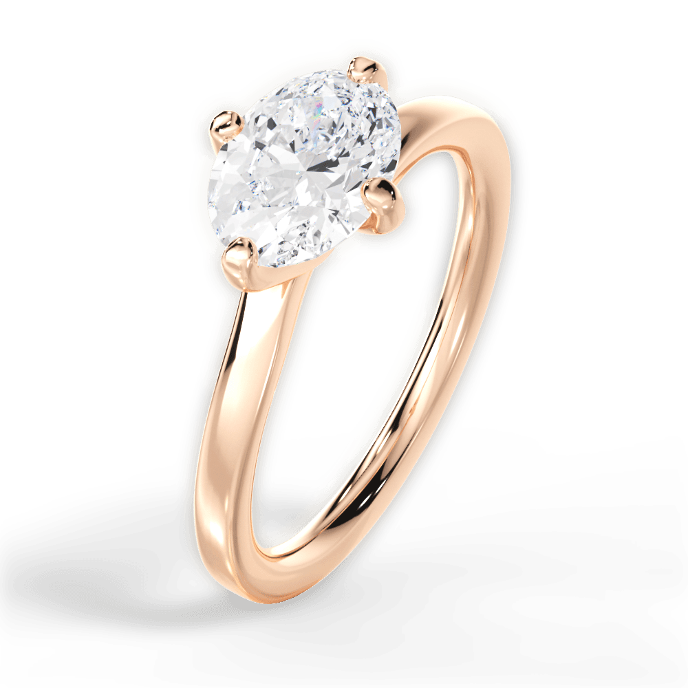 14kt Rose Gold/18kt Rose Gold/oval/side