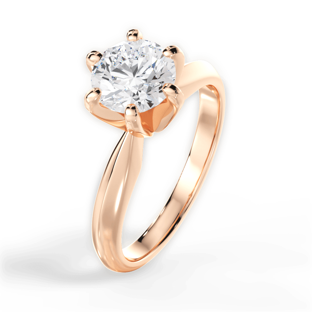 14kt Rose Gold/18kt Rose Gold/round/side