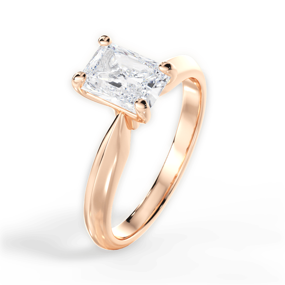 14kt Rose Gold/18kt Rose Gold/radiant/side