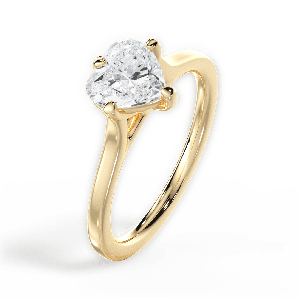 14kt Yellow Gold/18kt Yellow Gold/heart/side