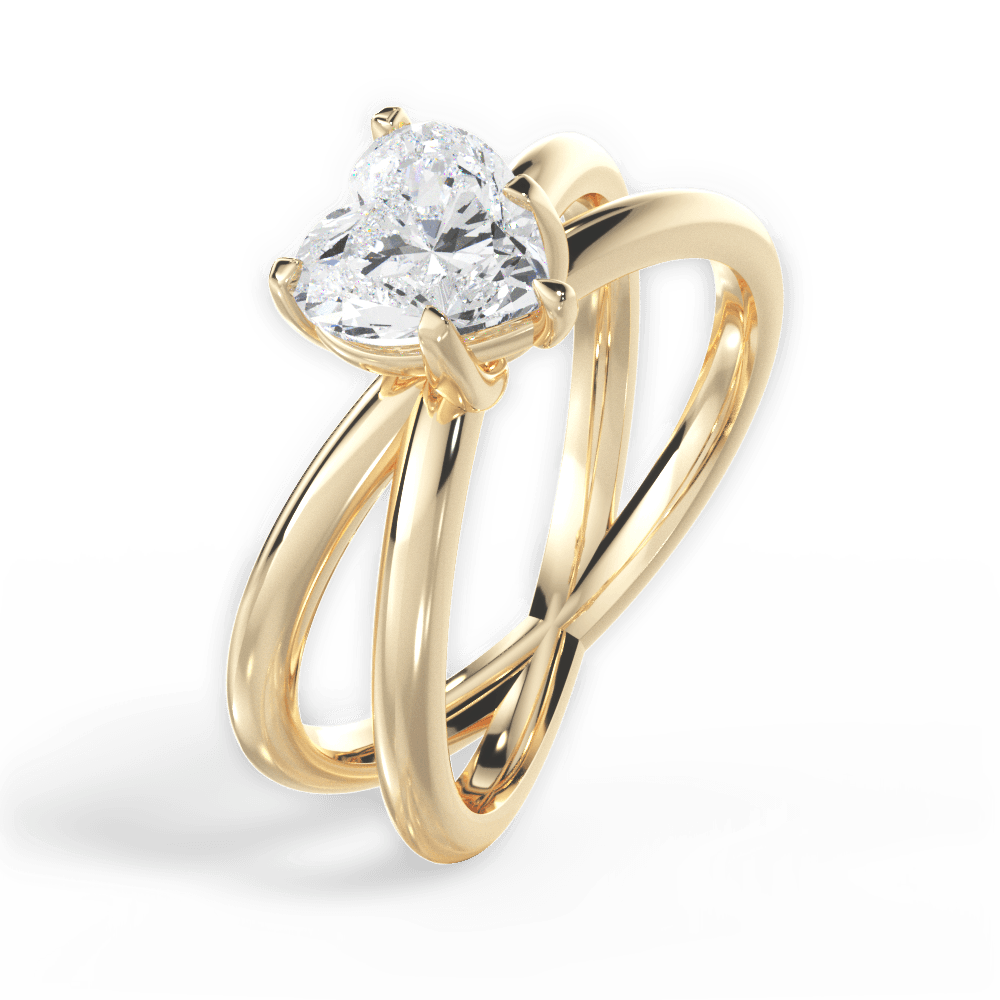 14kt Yellow Gold/18kt Yellow Gold/heart/side