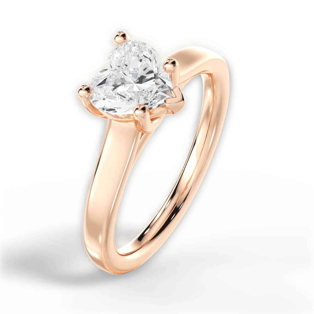 14kt Rose Gold/18kt Rose Gold/heart/side