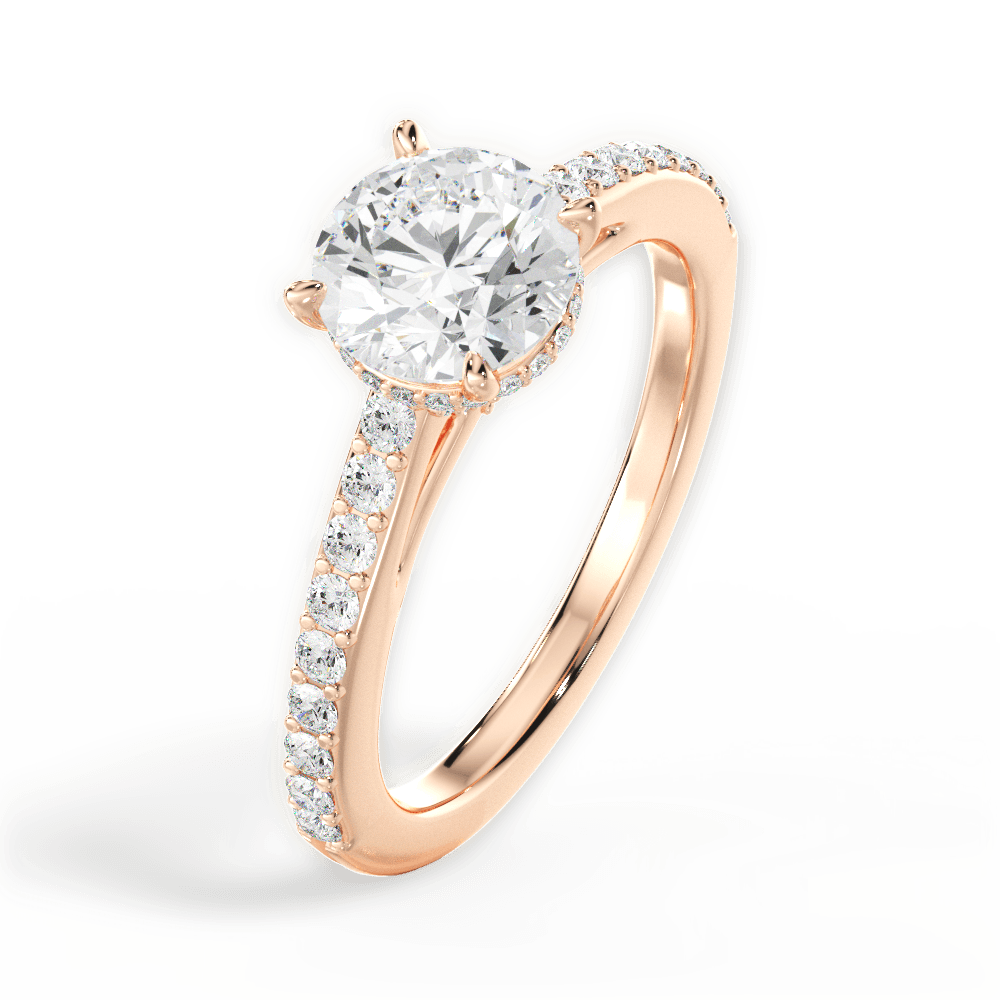 14kt Rose Gold/18kt Rose Gold/round/side