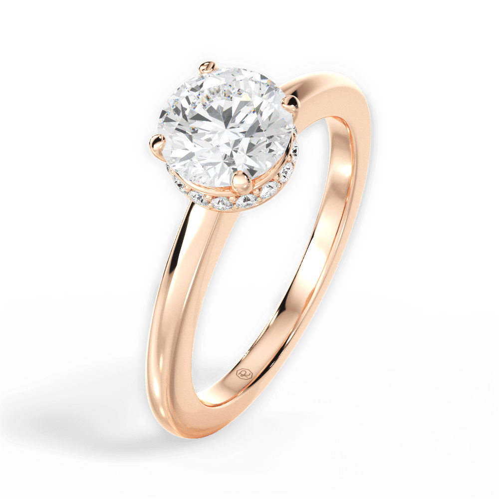 14kt Rose Gold/18kt Rose Gold/round/side