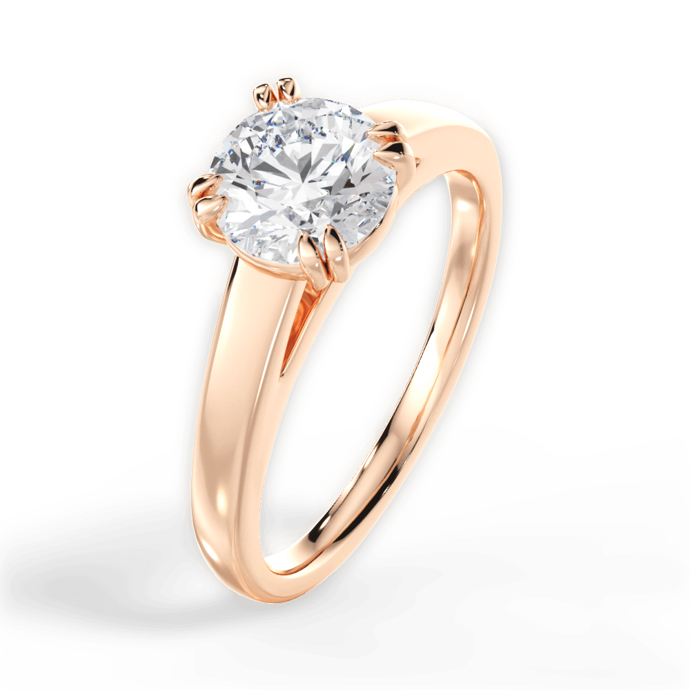14kt Rose Gold/18kt Rose Gold/round/side