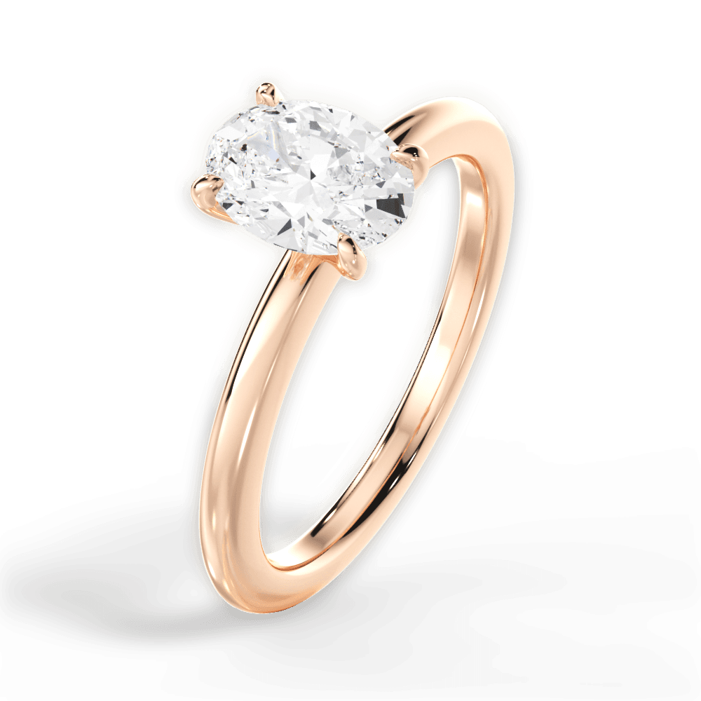 14kt Rose Gold/18kt Rose Gold/oval/side