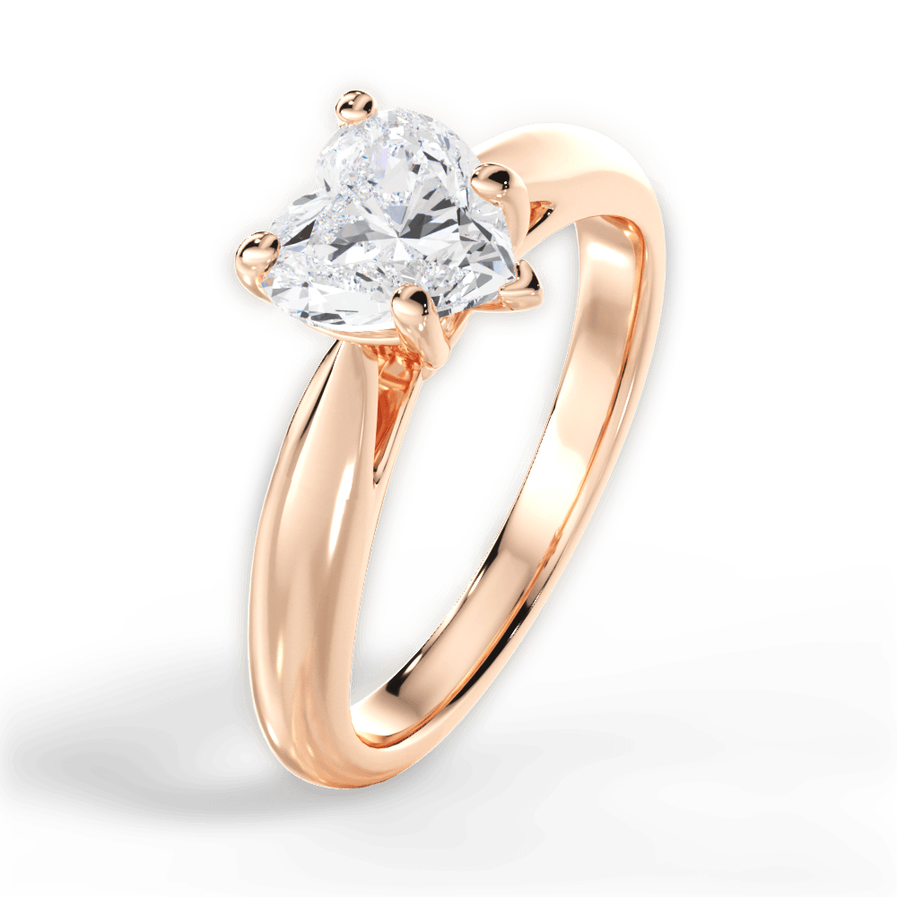 14kt Rose Gold/18kt Rose Gold/heart/side