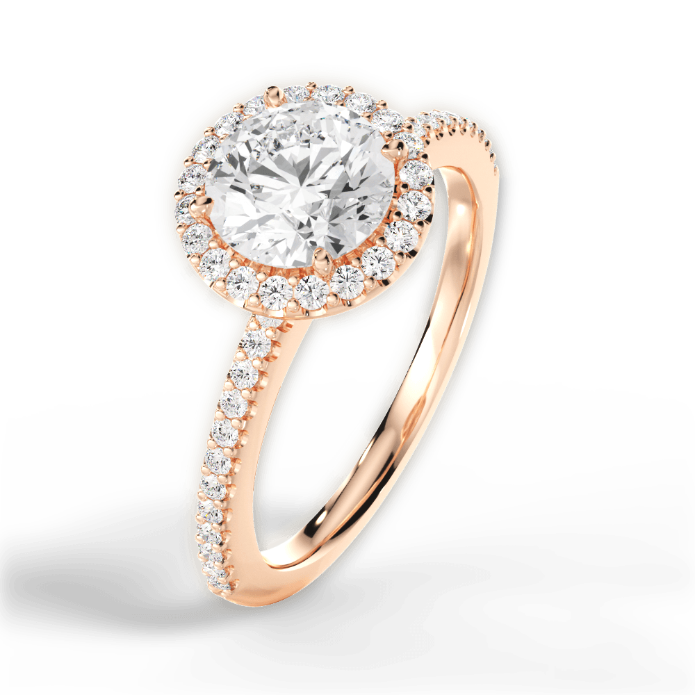 14kt Rose Gold/18kt Rose Gold/round/side