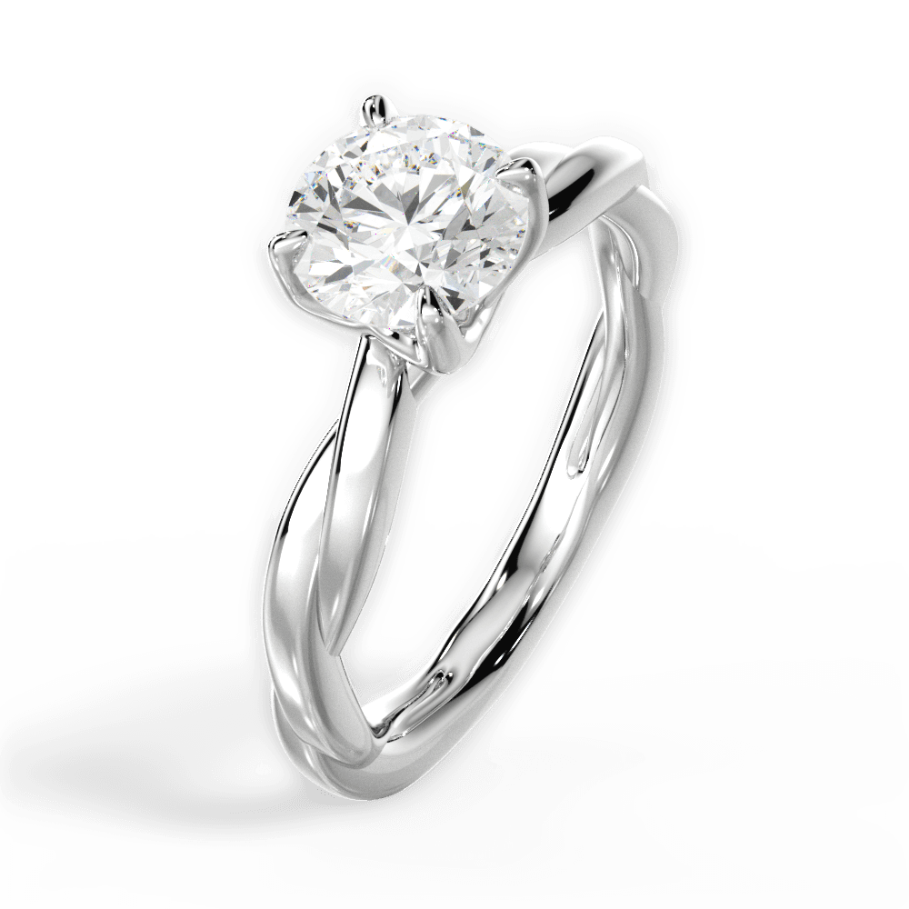 14kt White Gold/18kt White Gold/Platinum/round/side