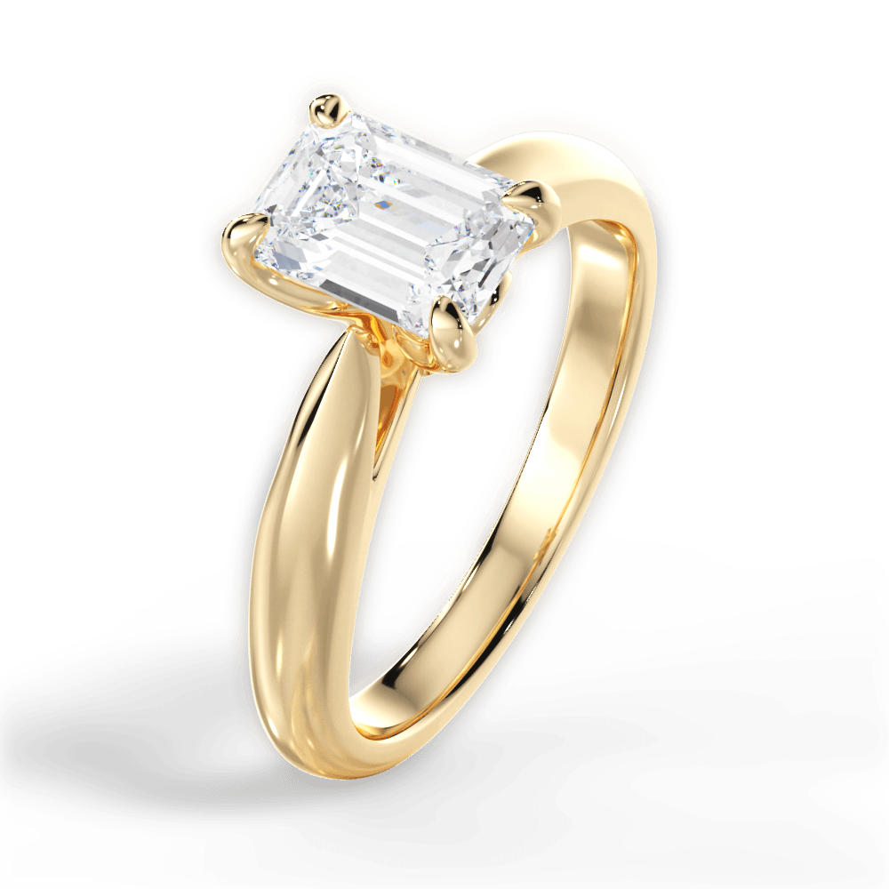 14kt Yellow Gold/18kt Yellow Gold/emerald/side