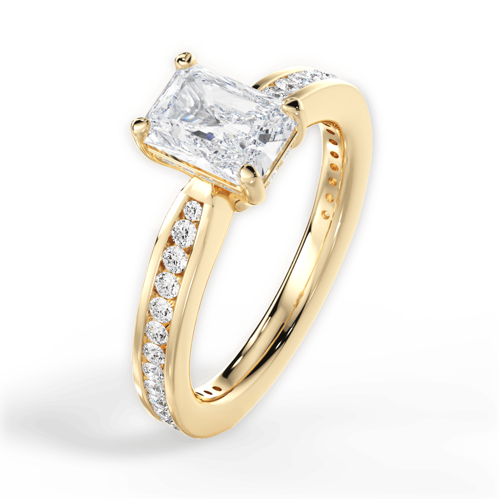 14kt Yellow Gold/18kt Yellow Gold/radiant/side