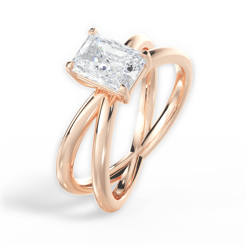 14kt Rose Gold/18kt Rose Gold/radiant/side