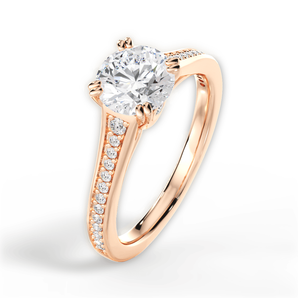 14kt Rose Gold/18kt Rose Gold/round/side