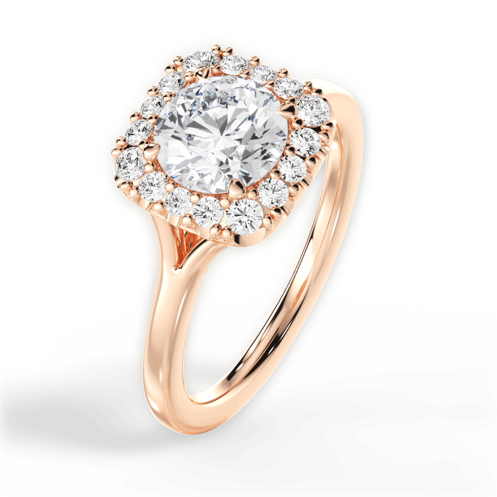 14kt Rose Gold/18kt Rose Gold/round/side