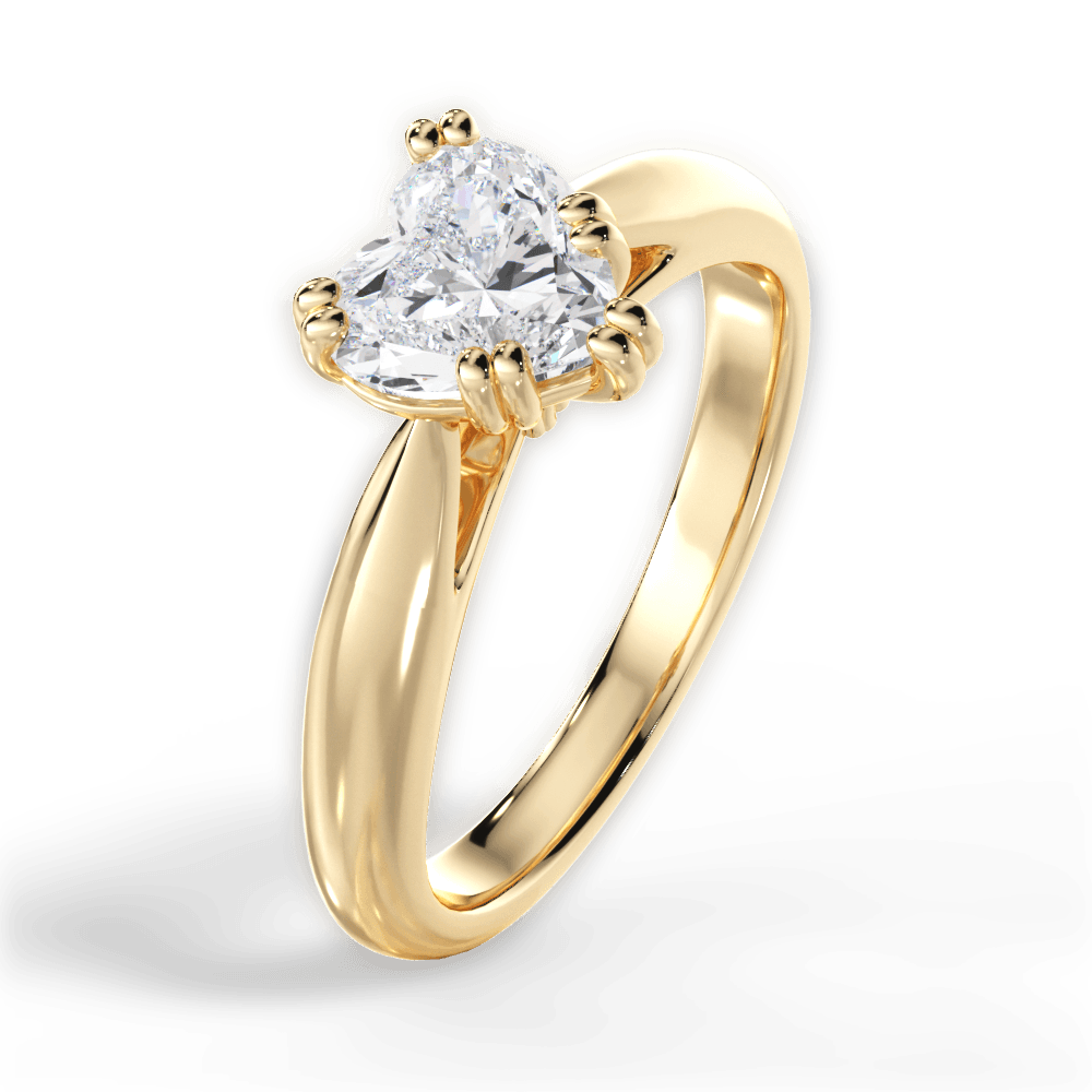 14kt Yellow Gold/18kt Yellow Gold/heart/side