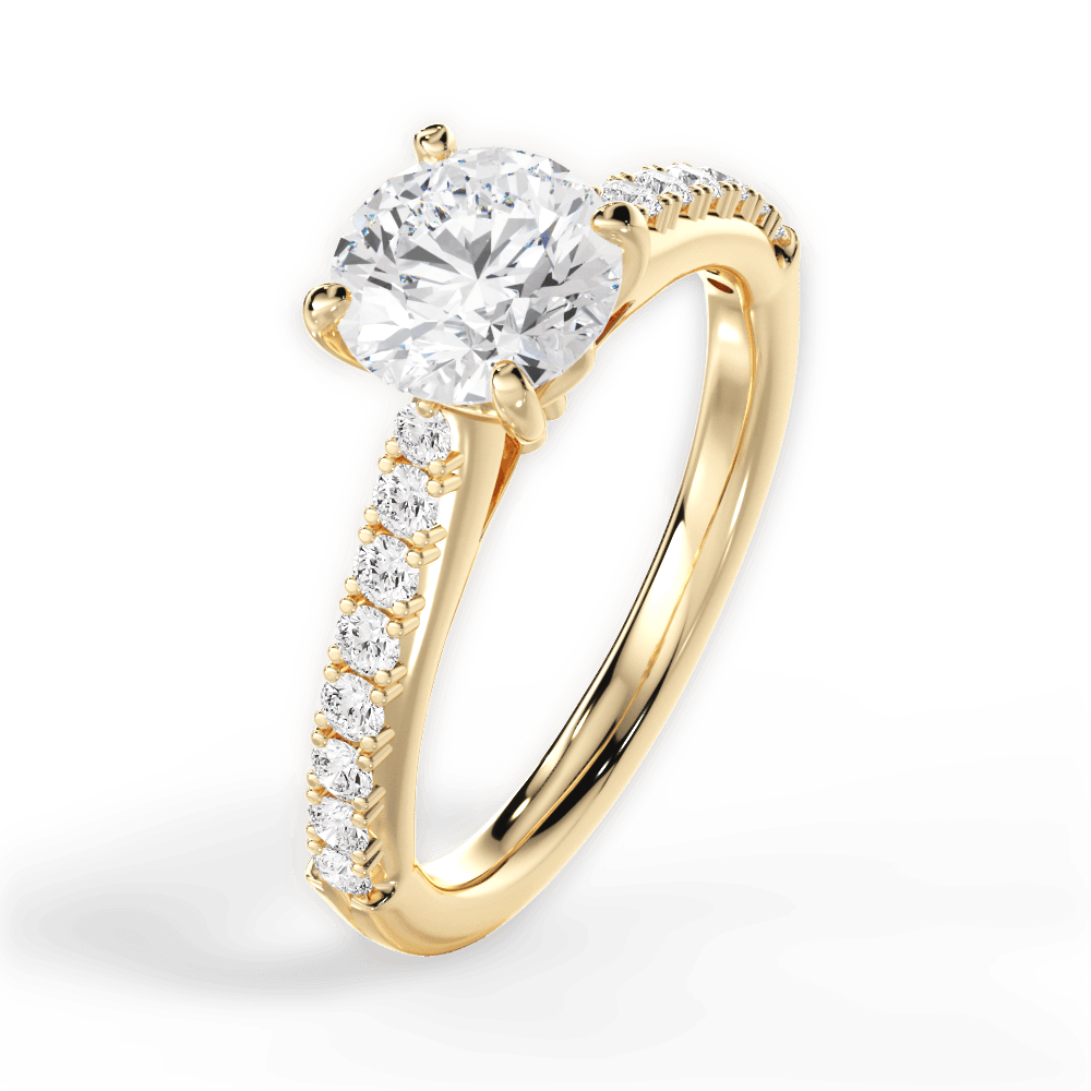 14kt Yellow Gold/18kt Yellow Gold/round/side