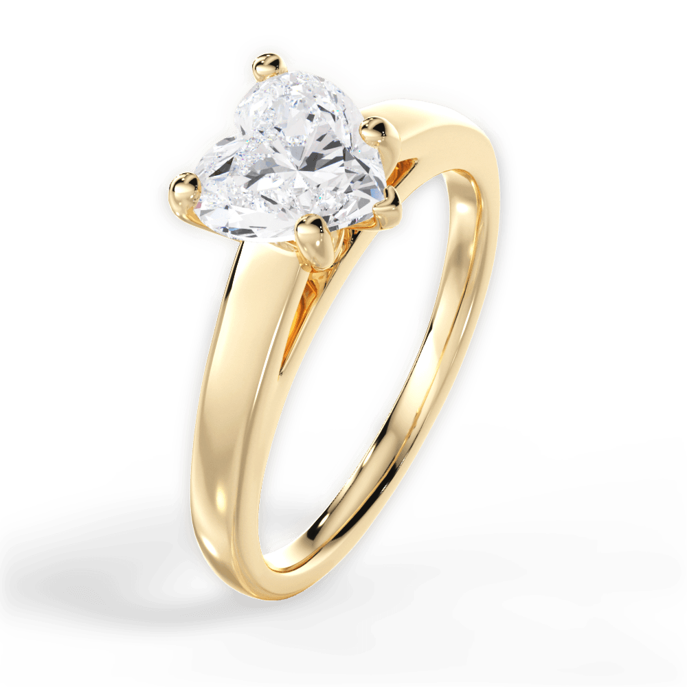 14kt Yellow Gold/18kt Yellow Gold/heart/side