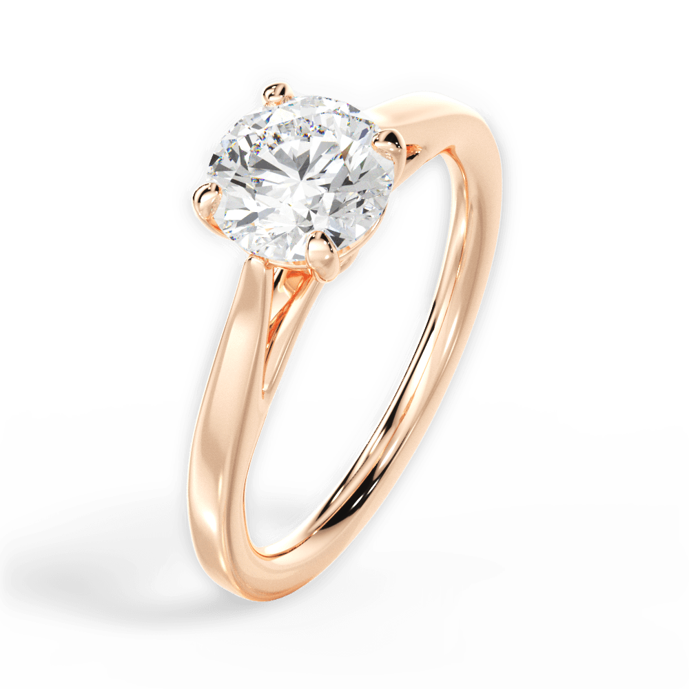 14kt Rose Gold/18kt Rose Gold/round/side