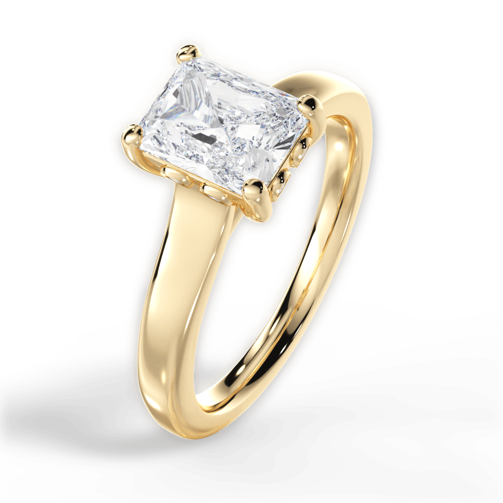14kt Yellow Gold/18kt Yellow Gold/radiant/side