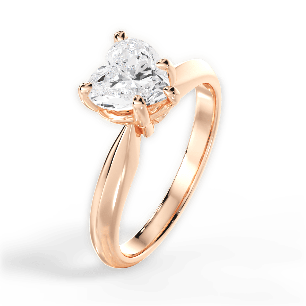 14kt Rose Gold/18kt Rose Gold/heart/side