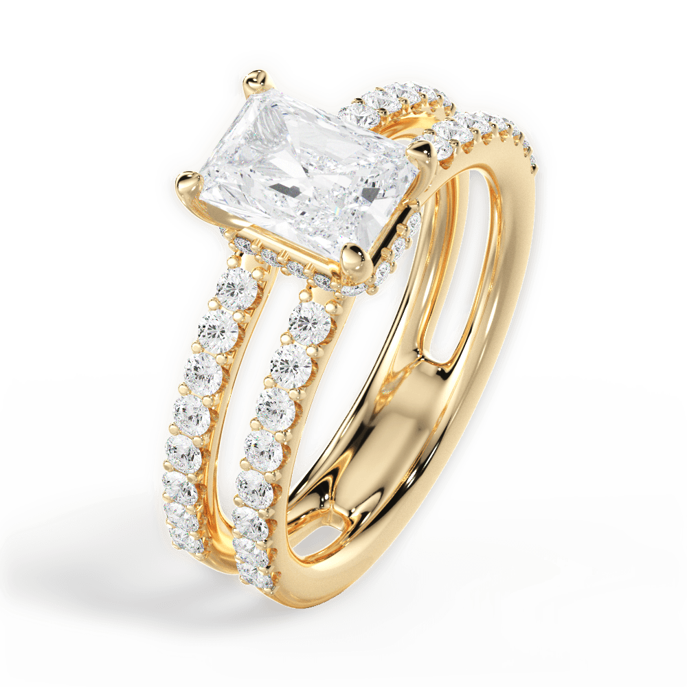 14kt Yellow Gold/18kt Yellow Gold/radiant/side
