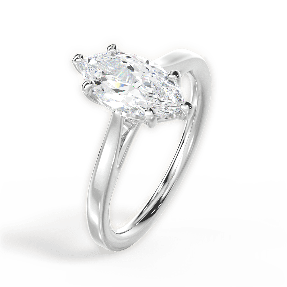 14kt White Gold/18kt White Gold/Platinum/marquise/side