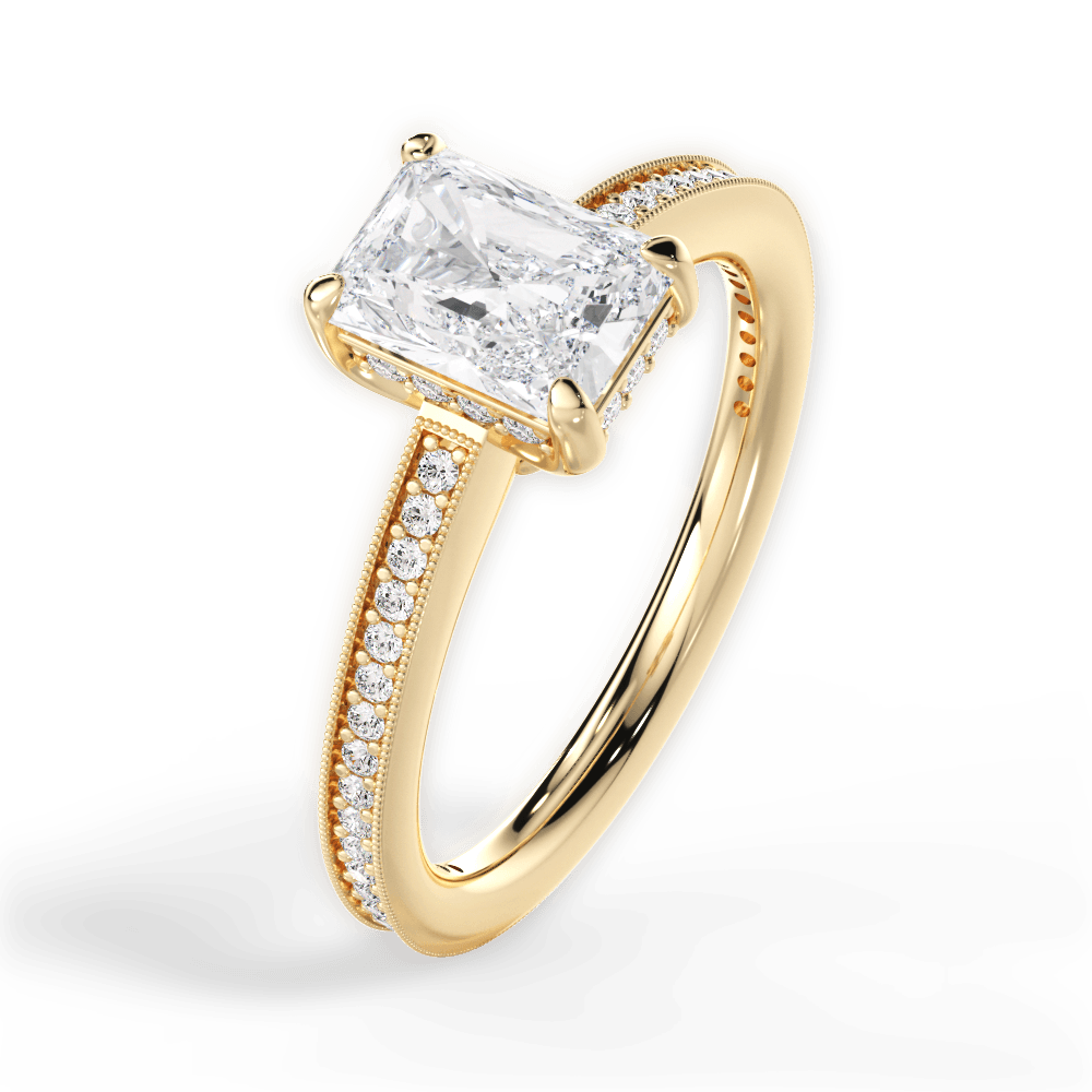 14kt Yellow Gold/18kt Yellow Gold/radiant/side